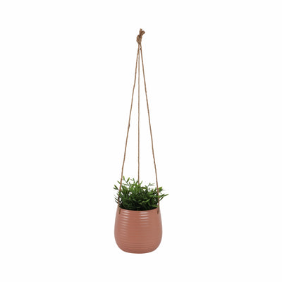 Ceramic 6" Hanging Planter - Dusty Rose|Cache-pot suspendu de 6 po en céramique - rose cendré