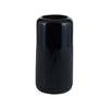 Ceramic 10\" Grooved Vase - Navy Blue