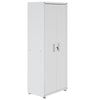 Manhattan Comfort Fortress Textured Metal 75.4\" Garage Cabinet with 4 Adjustable Shelves - White