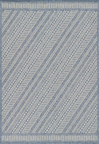 Livia Transitional 6'6" x 9'0" Area Rug in Blue Indoor Area Rug | Tapis Transitionnel Livia 6'6" x 9'0" en Bleu