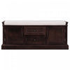 Boyce Solid Wood Storage Bench With 4-door Shoe Cabinet With Cushion -Espresso