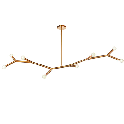 Dainolite Morgan 8 Light Horizontal Pendant Aged Brass Finish Lamp|Luminaire suspendu horizontal Morgan de Dainolite avec fini laiton vieilli et 8 ampoules