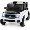 Costway Licensed Mercedes-benz Eqg Kids Ride On Car With Remote Control Detachable Battery White