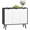 HOMCOM 36\" Sideboard, Buffet Cabinet with Adjustable Shelves, Black