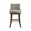 Lucia Modern Wood Upholstered Chenille Barstool in Taupe Bar Stool