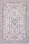 Aqua Pink Washable Non-slip Low Pile Area Rug 5'x7'