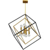 Dainolite Kappa 8 Light Pendant Vintage Bronze/Matte Black Finish Lamp