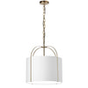 Dainolite Quincy 1 Light Pendant Gold White Shade Lamp