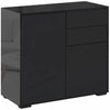 HOMCOM High Gloss Buffet Sideboard with Drawers Kitchen Storage Cabinet