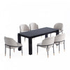Flor and Rockaway Modern Industry Chic 7-Piece Dining Set in Wheat and Black