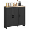 HOMCOM Modern Sideboard Buffet Cabinet with Adjustable Shelves Black