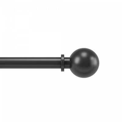 Umbra Bolas Matte Black Expandable 1" Curtain Rod - 36"-72" | Tringle à rideaux extensible Bolas de Umbra noir mat de 1 po - 36 po à 72 po