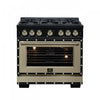 Forno Ambassador 36\" Gas Range in Black, 6 Sealed Burnes, 5.2 Cu.Ft. Oven - FFSGS6299-36CPBLK