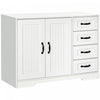 HOMCOM Modern Sideboard Storage Cabinet, Freestanding Accent Cupboard White