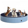 Pawhut Φ63\" Folding Dog Pool For Large Dogs, Portable Pet Kiddie Swimming Pool, Outdoor/indoor Puppy Bath Tub With Nonslip Bottom For Dogs & Cats, Blue