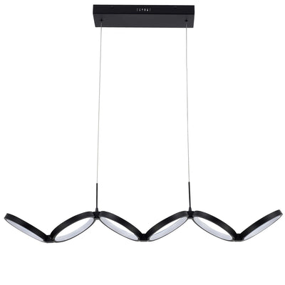 Dainolite Philo LED Horizontal Pendant 50w Matte Black White Silicone Diffuser Lamp|Luminaire suspendu horizontal Philo de Dainolite en silicone blanc qui diffuse la lumière, avec fini noir mat et ampoule à DEL de 50 W