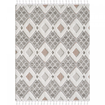 Quinto Twinkle Orange Shag Area Rug - 7'7" x 10'|Carpette à poil long Quinto Twinkle orange - 7 pi 7 po x 10 pi