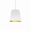 Dainolite Oversized Drum 1 Light Pendant Medium White/Gold Shade Lamp