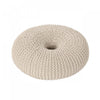 Murphy Upholstered Pouf,100% Cotton - Beige