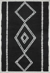 Zelda Contemporary 5'3\" x 7'2\" Area Rug in Black Indoor Area Rug