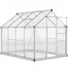 Outsunny Greenhouse, Walk-in Hot House, Clear Pc Board With Sliding Door