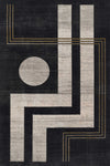 Erisa Contemporary 5'1\" x 7'7\" Area Rug in Grey Indoor Area Rug