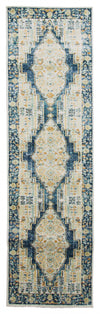Kinsley Traditional 2'7\" x 8'0\" Runner Rug in Blue Indoor Area Rug