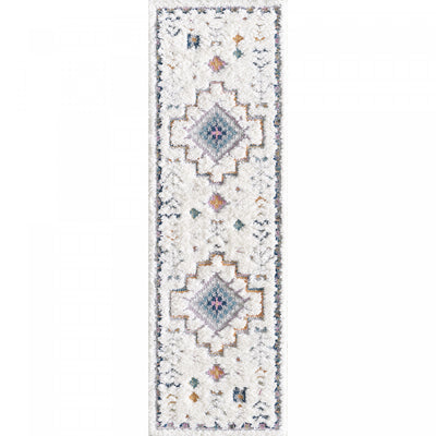 Lola Crown Shag Area Rug - 2'7" x 8'|Carpette à poil long Lola à motif de couronne - 2 pi 7 po x 8 pi