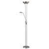 Dainolite Mother & Son Floor Lamp Satin Chrome Finish