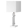 Dainolite Fernanda 1 Light Table Lamp Polished Chrome White Shade
