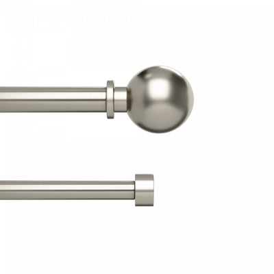 Umbra Bolas Nickel Expandable Double 1" and 3/4" Curtain Rod - 36"-72" | Tringle à rideaux extensible double Bolas de Umbra nickel de 1 po et de 3/4 po - 36 po à 72 po
