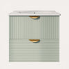Emily 24\" Modern Wall-mounted Bathroom Vanity With Ceramic Sink - Green