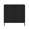 Nordika Slim 2-Door Storage Console Accent Cabinet - Black