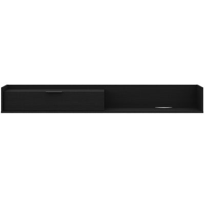 Nordika Slim 72" Wall-Mounted TV Stand with Storage Cabinet - Black | Meuble pour téléviseur mural mince Nordika de 72 po avec armoire de rangement - noir