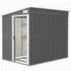 Outsunny 5 X 7ft Lean To Outdoor Storage Shed W/ Foundation, Dark Grey