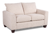 Made in Canada Customizable Sofa Lab Arc 63\" Fabric Loveseat – Chenille White