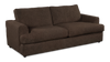 Made in Canada Customizable Sofa Lab Curve 88\" Fabric Sofa Bed - Teddy Walnut
