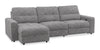 Scott Living Elevate Modular 3-Piece Left-Facing Chenille Fabric Power Reclining and Sliding Sectional - Grey