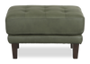 Chateau d’Ax Venice 30\" 100% Genuine Leather Ottoman – Green