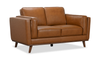 Viero 64.2\" Genuine Leather Loveseat - Caramel