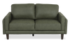 Chateau d’Ax Venice 65\" 100% Genuine Leather Loveseat – Green