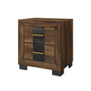 Titanium Bedside 2-Drawer Nightstand, 21.7\"W x 24.2\"H – Brown