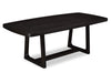 Alma Dining Table with Trestle Base, 86\"W - Charcoal Black