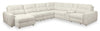 Scott Living Elevate Modular 7-Piece Left-Facing Chenille Fabric Power Sliding Sectional with Storage - Taupe