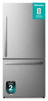 Hisense 31\" 17 Cu. Ft. Bottom-Mount Refrigerator - Titanium - RB17A2CSE