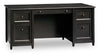 Edge Water 65.12\" Executive Desk with 4 Drawers - Estate Black