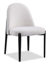 Kort & Co. Capri Dining Chair with Linen-Look Fabric, Metal - Beige