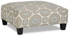Made in Canada Tula 38\" Fabric Ottoman - Twilight Multicolour