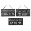 MDF Wall Signs Cat Humor - Set of 3 Wall Decor