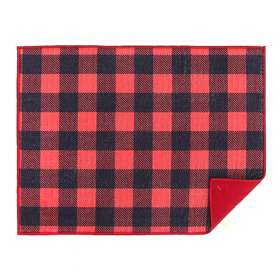 Microfibre Drying Mat Red Buffalo|Tapis d’égouttage en microfibre à point à carreaux rouge